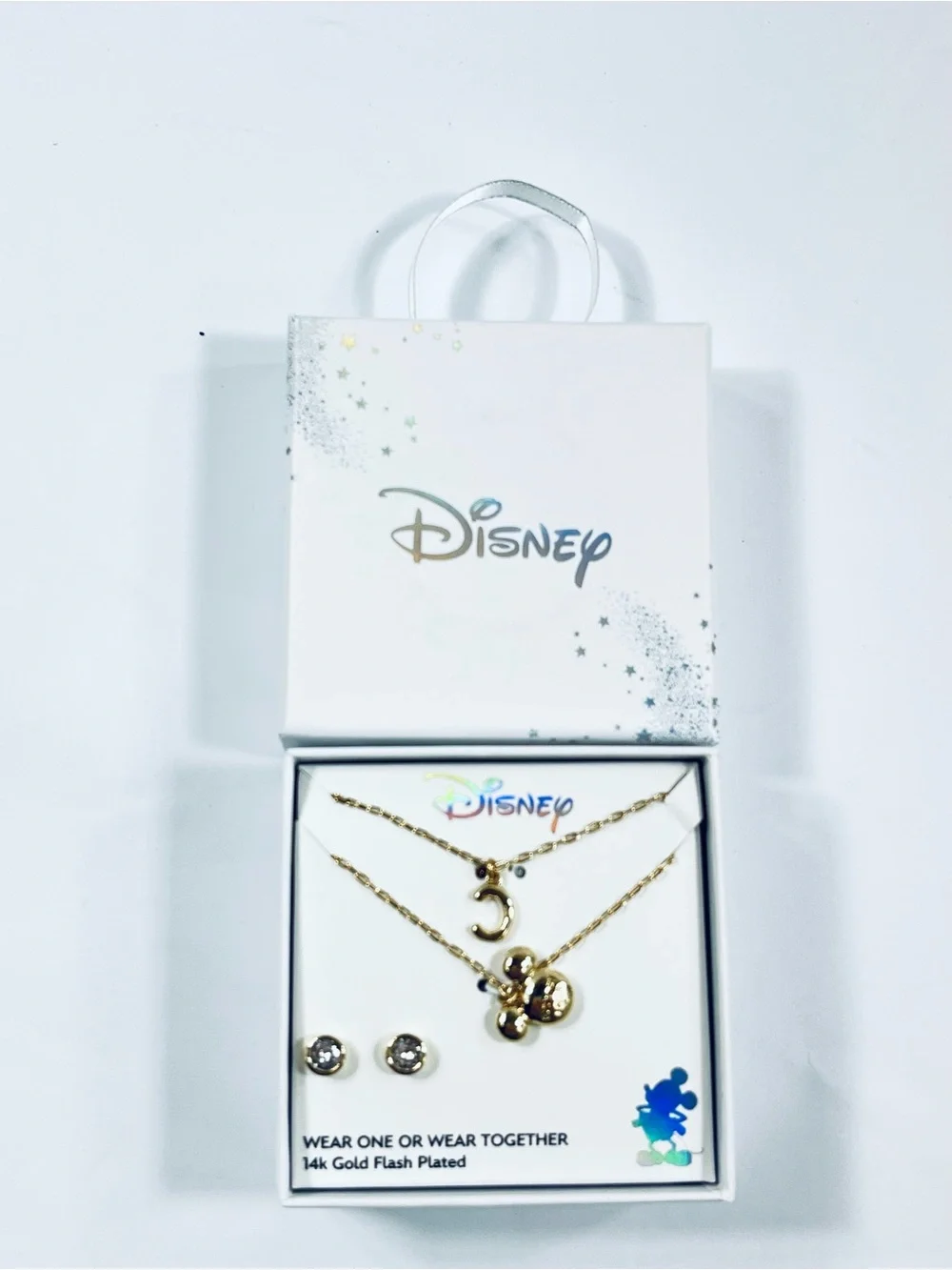 Disney Mickey Necklace & Earring Set of 3 NEW